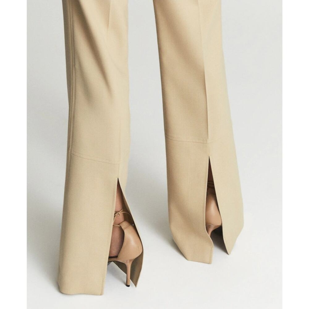 Reiss Devon Lemon Wool Blend Split Hem Pants Size… - image 2